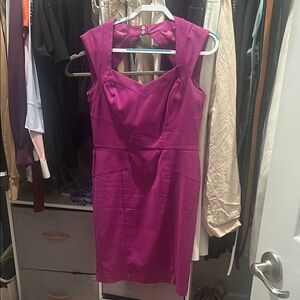 White House Black Market Elegant Magenta Purple Sleeveless Dress